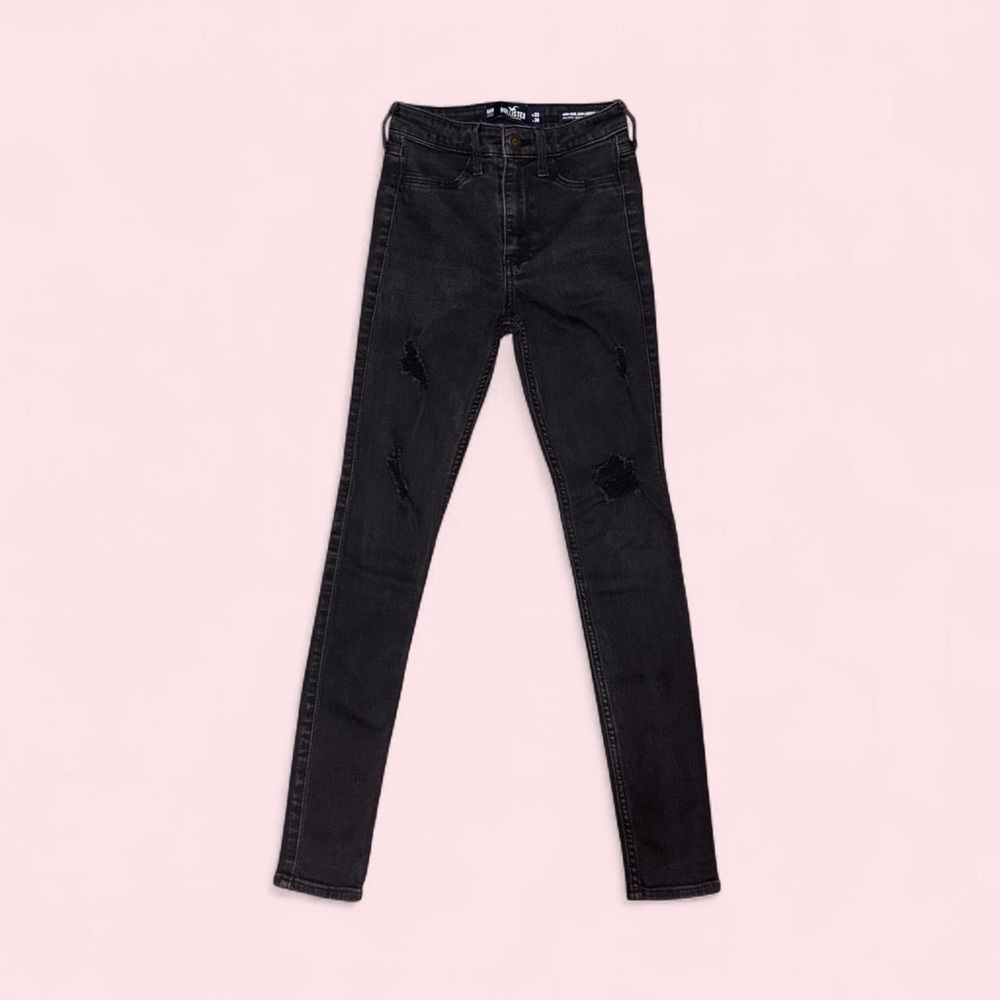 Hollister Black Distressed Skinny Jeans